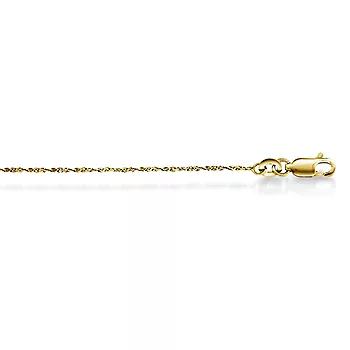 Pan Jewelry, Singapore kjede i forgylt 925 sølv 1 mm, 45-48 cm