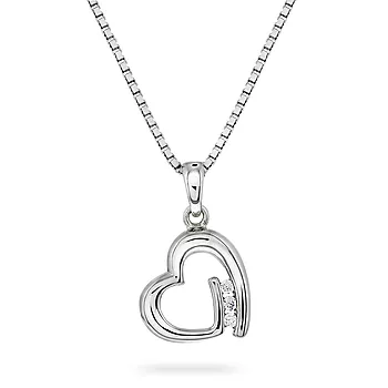 Pan Jewelry, Smykke i 925 sølv med zirkonia og hjerte