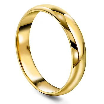 Giftering i 375 gult gull | 4 mm bredde