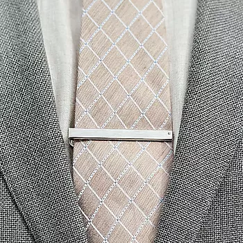 Bilde nummer 2 av Mansjettknapper og slipsnål i stål med zirkonia