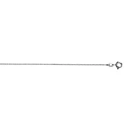 Veneziansk kjede i 585 hvitt gull 1 mm, 36-50 cm