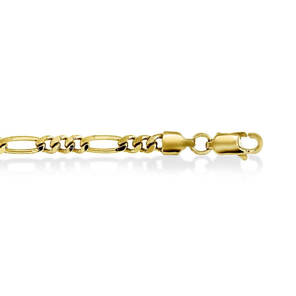 Pan Jewelry, Figaro kjede i forgylt sølv, 60 cm