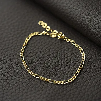 Bilde nummer 2 av Pan Jewelry, Figaro armbånd i forgylt 925 sølv, 19 cm