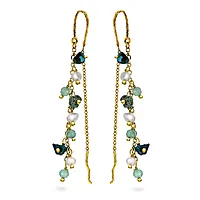 Liana øredobber i 925 forgylt sølv med aventurin og turkis