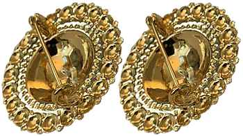 Bilde nummer 2 av Borenåler i 830 hvitt og forgylt sølv med rød sten