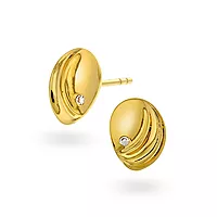 Pan Jewelry, Øredobber i 925 forgylt sølv med zirkonia