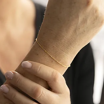 Bilde nummer 2 av Pan Jewelry, Armbånd i forgylt 925 sølv med kuler, 19 cm