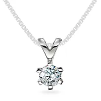 Olivia anheng i 585 hvitt gull med diamant 0,50 ct