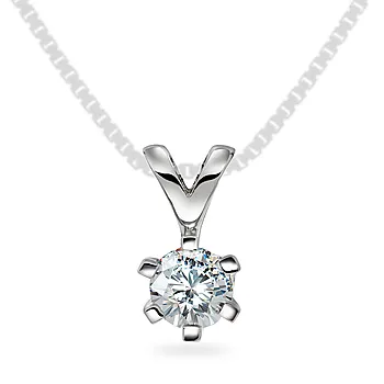 Olivia anheng i 585 hvitt gull med diamant 0,50 ct