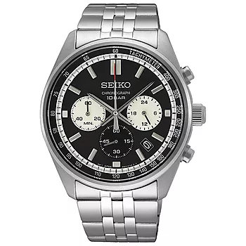 Seiko, Basic herreklokke med stållenke og kronograf
