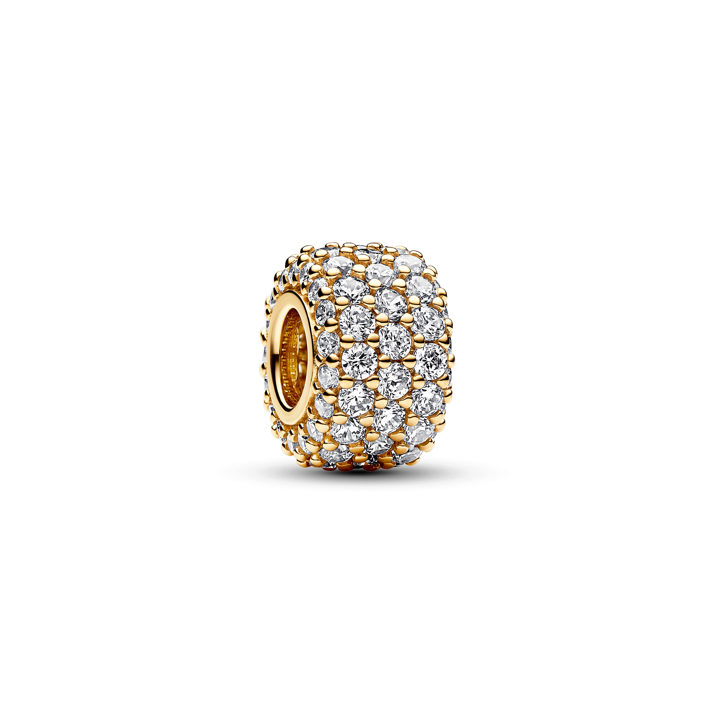 Pandora Moments, Charms i 925 forgylt sølv med trippel pavé