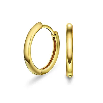 Hooked øreringer i 925 forgylt sølv