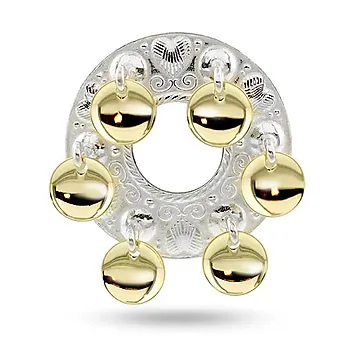 Barnesølje i 830 hvitt og forgylt sølv