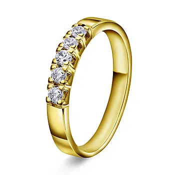 Sonja alliansering i 585 gult gull med 0,35 ct TWVS