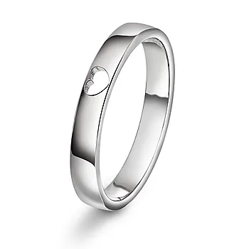 Pan Jewelry, Ring med hjerte i 925 sølv