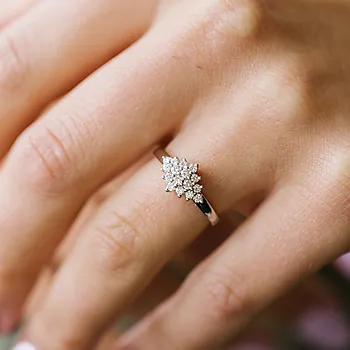 Bilde nummer 2 av Pan Jewelry, Diamantring i 585 hvitt gull 0,33 ct