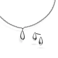 Pan Jewelry, Armbånd og øredobber i 925 sølv med dråpe