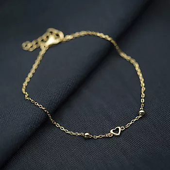 Bilde nummer 4 av Pan Jewelry, Ankelkjede til barn i forgylt 925 sølv med hjerte