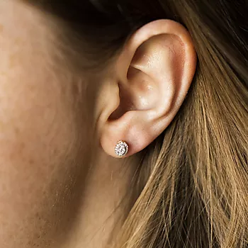 Bilde nummer 2 av Pan Jewelry, Øredobber i 585 gult gull med diamanter 0,20 ct