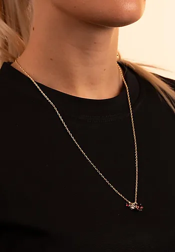 Bilde nummer 2 av Noctelle smykke i forgylt messing med rosa zirkonia