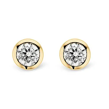 Ti Sento, Studs i forgylt 925 sølv med zirkonia