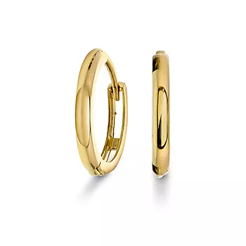 Pan Jewelry, Øreringer i 585 gult gull, 13,5 mm