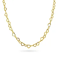 Pan Jewelry, Kjede i 925 forgylt sølv med hjerter 50 cm