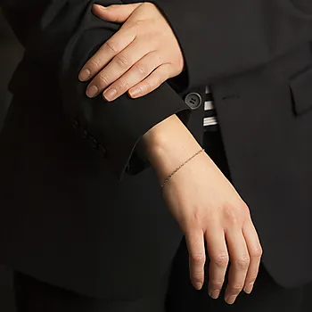 Bilde nummer 2 av Pan Jewelry, Singapore armbånd i 585 hvitt gull