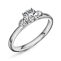 Princess LAB diamantring i 585 hvitt gull 0,95 ct