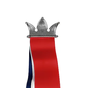 Bilde nummer 2 av Sylvsmidja, 17.Mai sløyfe i 830 oksidert sølv med krone