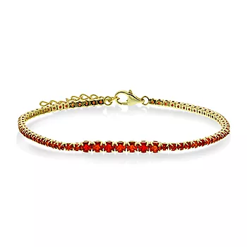 Pan Jewelry, Armbånd i forgylt 925 sølv med orange zirkonia