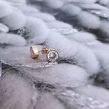 Bilde nummer 4 av Pan Jewelry, Øredobber i 585 gult gull med zirkonia