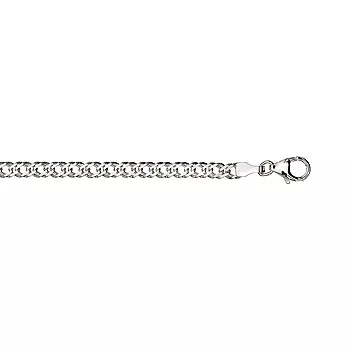 Pan Jewelry, Tvilling panser armlenke i 925 sølv 3,9 mm, 18,5 cm