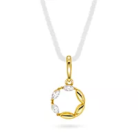 Pan Jewelry, Anheng i 585 gult gull med zirkonia