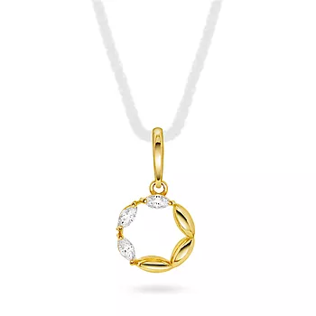 Pan Jewelry, Anheng i 585 gult gull med zirkonia