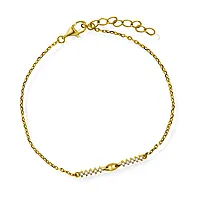Pan Jewelry, Armbånd i forgylt 925 sølv med gyllen zirkonia