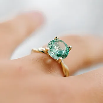 Bilde nummer 2 av Pan Jewelry Drops, Ring i 585 gult gull med syntetisk Spinell