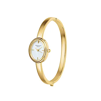 Bilde nummer 4 av Bangle dameklokke i gullfarget stål, XS