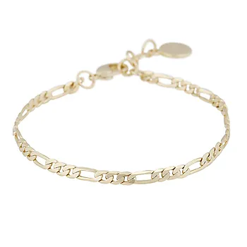 Liddy figaro armbånd i forgylt messing