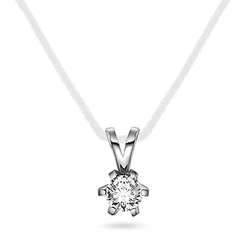 Vida diamantanheng i 585 hvitt gull 0,25 ct