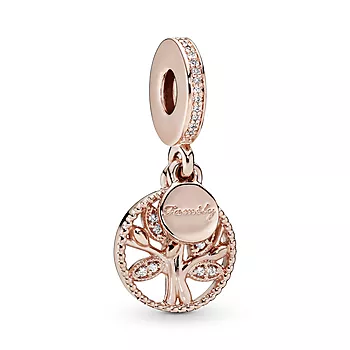 Pandora Moments, Charm i 925 rosèforgylt sølv med livets tre