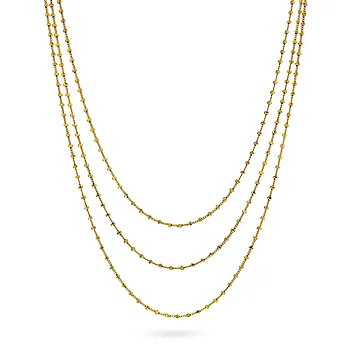 Kjede i 925 forgylt sølv med kuler