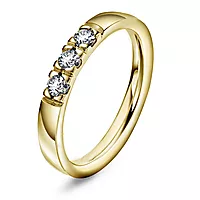 Pan Jewelry, Lady alliansering i 585 gult gull med diamanter 0,30 ct TWSI