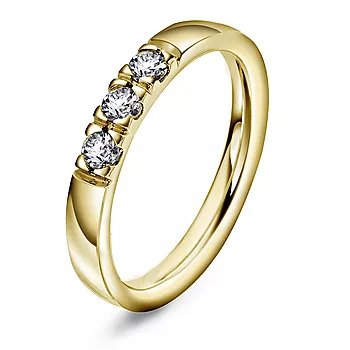 Pan Jewelry, Lady alliansering i 585 gult gull med diamanter 0,30 ct TWSI