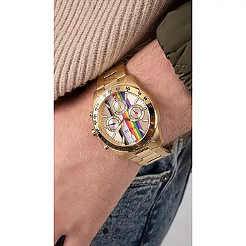 Bilde nummer 3 av Guess, Casual life herreklokke med gullfarget stållenke