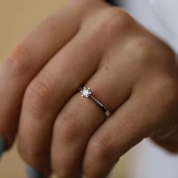 Bilde nummer 2 av Olivia diamantring i 585 hvitt gull 0,25 ct