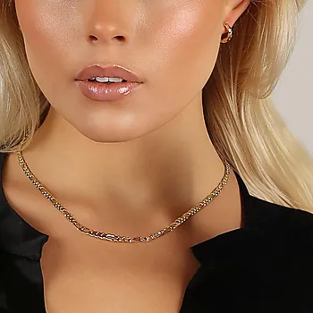 Bilde nummer 2 av Liddy figaro kjede i forgylt messing