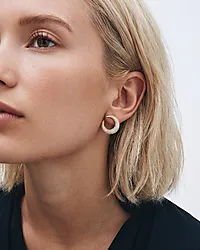 Bilde nummer 2 av Wishbone øreringer i forgylt stål