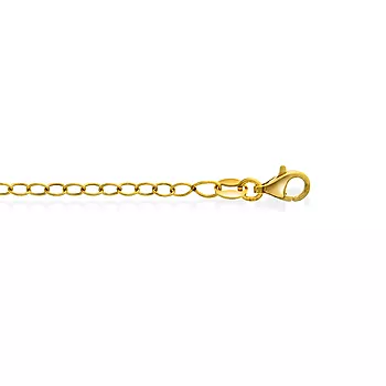 Pan Jewelry, Rund ankerkjede med forgylt 925 sølv 2,7 mm, 40-50 cm