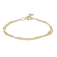 Lovely armbånd i forgylt messing med hjerter